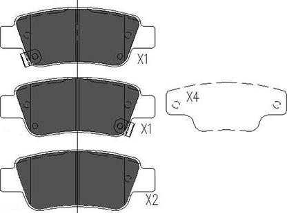 Kavo Parts KBP-2042 - Тормозные колодки, дисковые, комплект autospares.lv