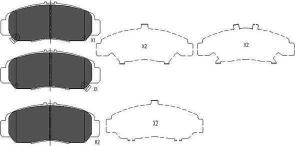 Kavo Parts KBP-2047 - Тормозные колодки, дисковые, комплект autospares.lv