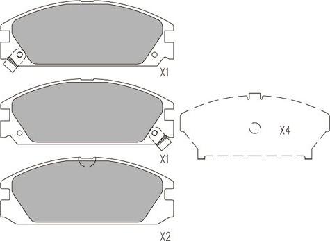 Kavo Parts KBP-2055 - Тормозные колодки, дисковые, комплект autospares.lv