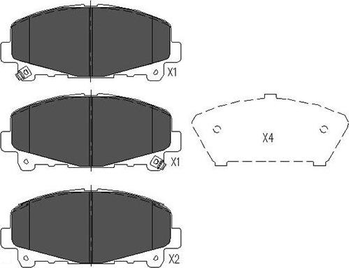 Kavo Parts KBP-2050 - Тормозные колодки, дисковые, комплект autospares.lv