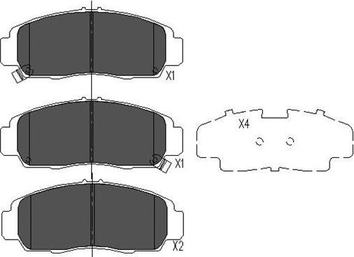 Kavo Parts KBP-2052 - Тормозные колодки, дисковые, комплект autospares.lv