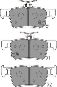 Kavo Parts KBP-2068 - Тормозные колодки, дисковые, комплект autospares.lv