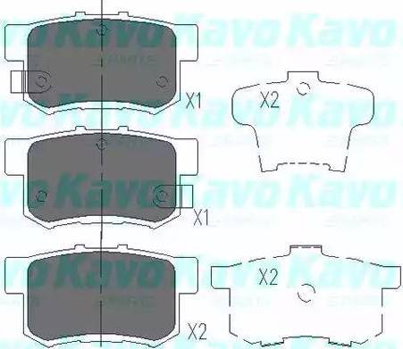 Kavo Parts KBP-2009 - Тормозные колодки, дисковые, комплект autospares.lv