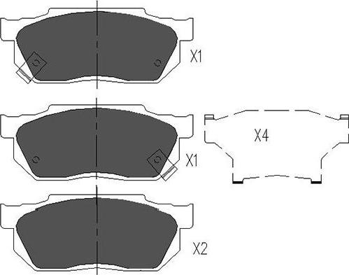 Kavo Parts KBP-2001 - Тормозные колодки, дисковые, комплект autospares.lv