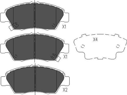 Kavo Parts KBP-2003 - Тормозные колодки, дисковые, комплект autospares.lv