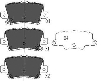 Kavo Parts KBP-2014 - Тормозные колодки, дисковые, комплект autospares.lv