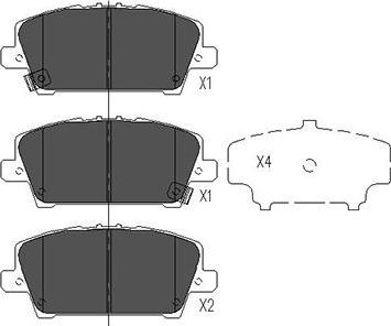 Kavo Parts KBP-2013 - Тормозные колодки, дисковые, комплект autospares.lv