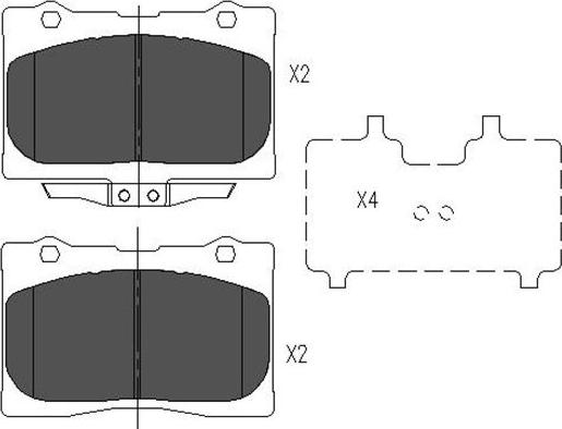 Kavo Parts KBP-2039 - Тормозные колодки, дисковые, комплект autospares.lv