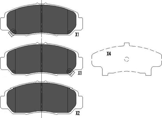 Kavo Parts KBP-2037 - Тормозные колодки, дисковые, комплект autospares.lv