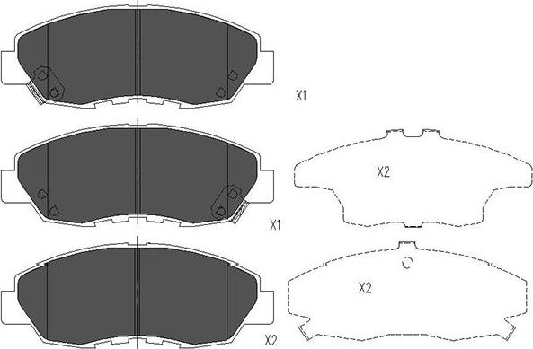 Kavo Parts KBP-2026 - Тормозные колодки, дисковые, комплект autospares.lv