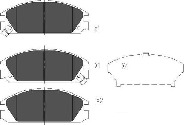 Kavo Parts KBP-2020 - Тормозные колодки, дисковые, комплект autospares.lv