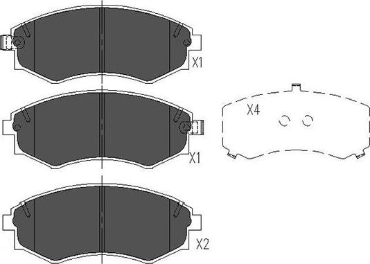 Kavo Parts KBP-7504 - Тормозные колодки, дисковые, комплект autospares.lv