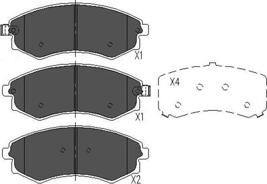 Kavo Parts KBP-7507 - Тормозные колодки, дисковые, комплект autospares.lv