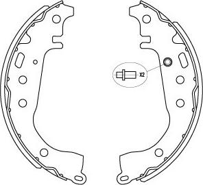 Kavo Parts KBS-9941 - Комплект тормозных колодок, барабанные autospares.lv