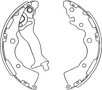 Kavo Parts KBS-4405 - Комплект тормозных колодок, барабанные autospares.lv