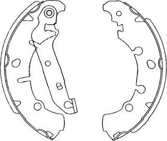 Kavo Parts KBS-5402 - Комплект тормозных колодок, барабанные autospares.lv