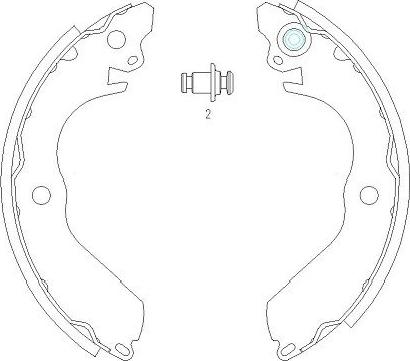 Kavo Parts KBS-6411 - Комплект тормозных колодок, барабанные autospares.lv