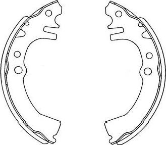 Kavo Parts KBS-1901 - Комплект тормозных колодок, барабанные autospares.lv