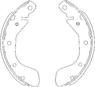 Kavo Parts KBS-1401 - Комплект тормозных колодок, барабанные autospares.lv