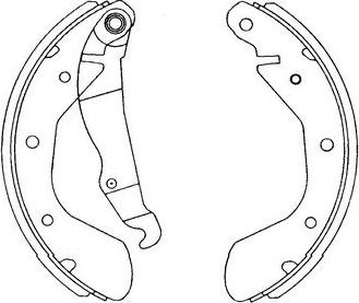 Kavo Parts KBS-1403 - Комплект тормозных колодок, барабанные autospares.lv