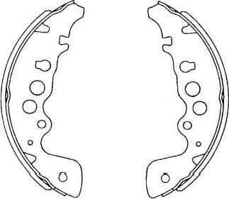 Kavo Parts KBS-8908 - Комплект тормозных колодок, барабанные autospares.lv