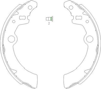 Kavo Parts KBS-8907 - Комплект тормозных колодок, барабанные autospares.lv