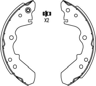 Kavo Parts KBS-3902 - Комплект тормозных колодок, барабанные autospares.lv