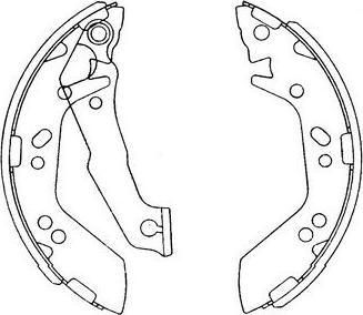 Kavo Parts KBS-3401 - Комплект тормозных колодок, барабанные autospares.lv