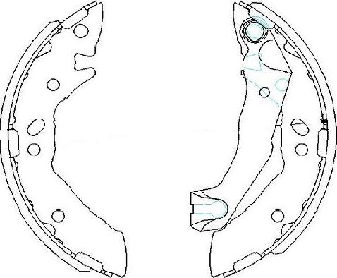 Kavo Parts KBS-3408 - Комплект тормозных колодок, барабанные autospares.lv