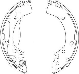 Kavo Parts KBS-3419 - Комплект тормозных колодок, барабанные autospares.lv