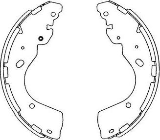 Kavo Parts KBS-7402 - Комплект тормозных колодок, барабанные autospares.lv