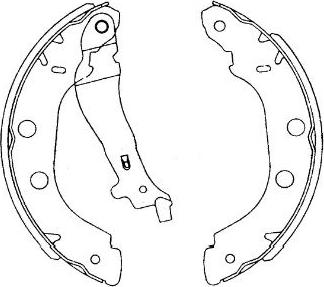 Kavo Parts KBS-7419 - Комплект тормозных колодок, барабанные autospares.lv