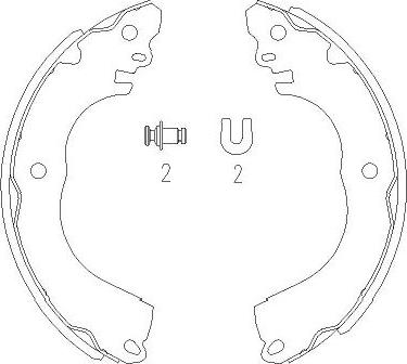 Kavo Parts KBS-7416 - Комплект тормозных колодок, барабанные autospares.lv