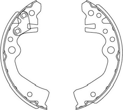 Kavo Parts KBS-7417 - Комплект тормозных колодок, барабанные autospares.lv