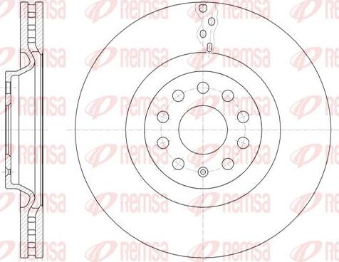 Kawe 61485 10 - Тормозной диск autospares.lv