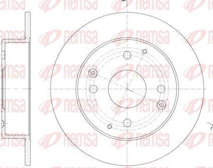 Kawe 61156 00 - Тормозной диск autospares.lv