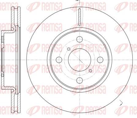 Kawe 61169 10 - Тормозной диск autospares.lv