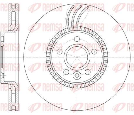 Kawe 61280 10 - Тормозной диск autospares.lv