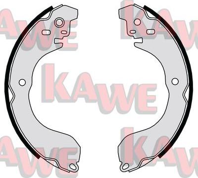 Kawe 09480 - Комплект тормозных колодок, барабанные autospares.lv