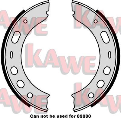 Kawe 09510 - Комплект тормозов, ручник, парковка autospares.lv