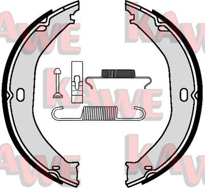 Kawe 09520K - Комплект тормозов, ручник, парковка autospares.lv