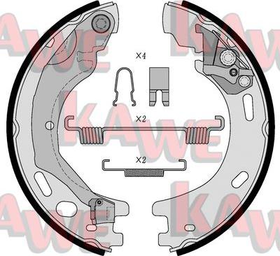 Kawe 09570 - Комплект тормозов, ручник, парковка autospares.lv