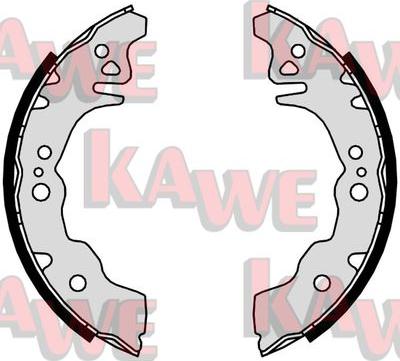 Kawe 09650 - Комплект тормозных колодок, барабанные autospares.lv