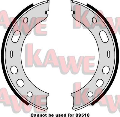 Kawe 09000 - Комплект тормозов, ручник, парковка autospares.lv