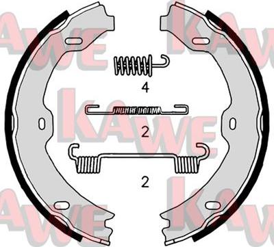 Kawe 09020K - Комплект тормозов, ручник, парковка autospares.lv