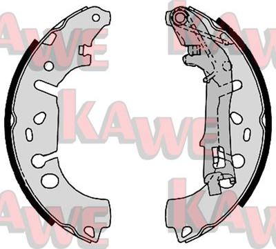 Kawe 09100 - Комплект тормозных колодок, барабанные autospares.lv