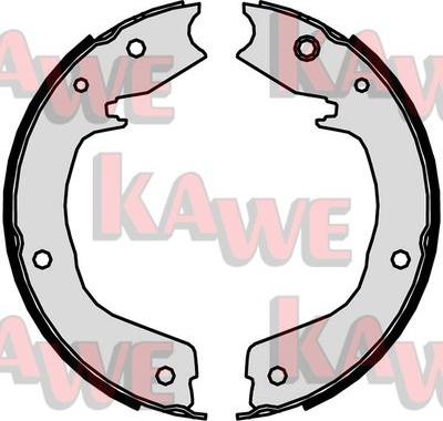 Kawe 09850 - Комплект тормозов, ручник, парковка autospares.lv