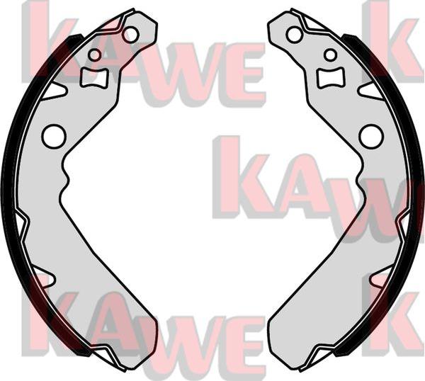 Kawe 09390 - Комплект тормозных колодок, барабанные autospares.lv