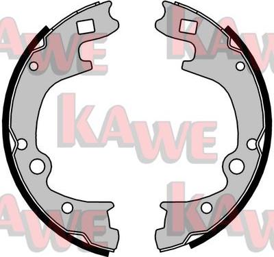 Kawe 09360 - Комплект тормозных колодок, барабанные autospares.lv