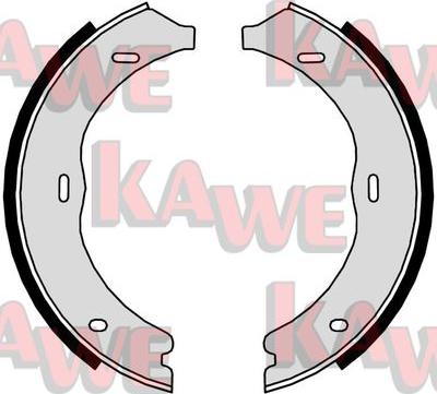 Kawe 09720 - Комплект тормозов, ручник, парковка autospares.lv